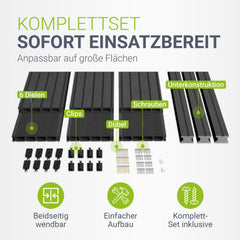 WPC Terrassendielen in Grau