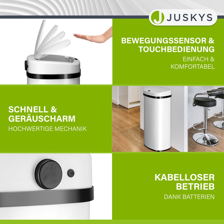 Rechteckiger Mülleimer mit Sensor