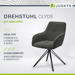 Drehstuhl Clyde mit Cord