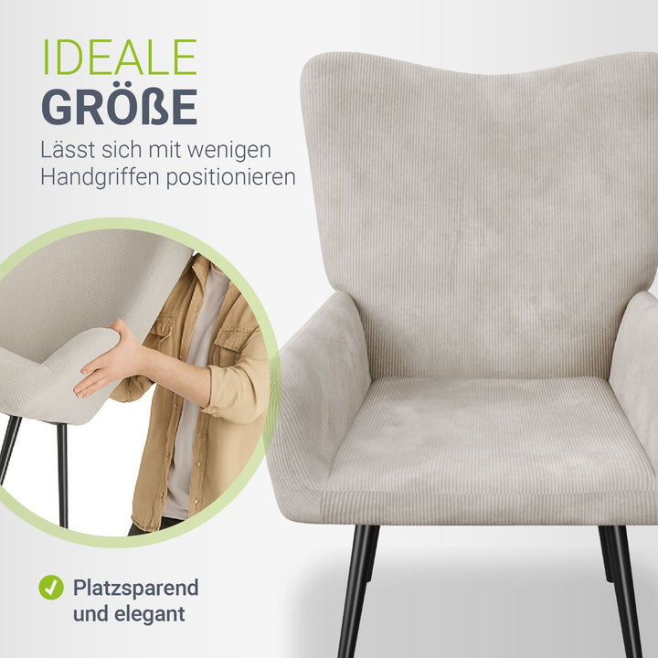 Ohrensessel mit optionalem Hocker Odense