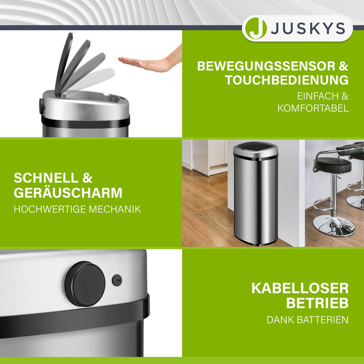 Rechteckiger Mülleimer mit Sensor