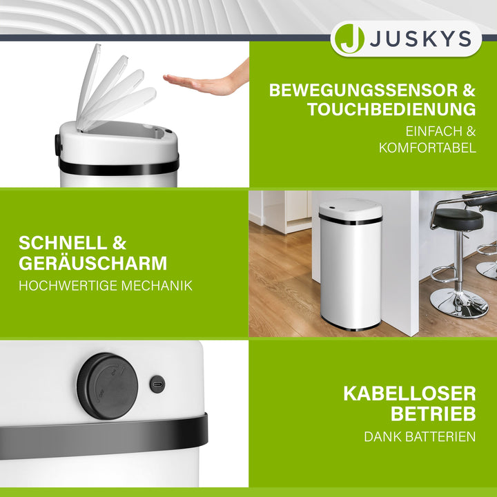 Rechteckiger Mülleimer mit Sensor