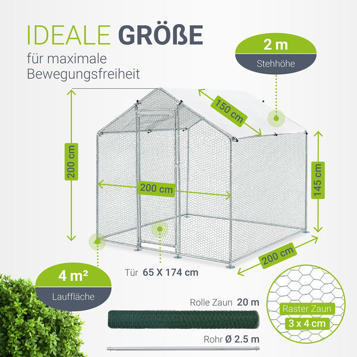 Freilaufgehege HLS25T für Hühner