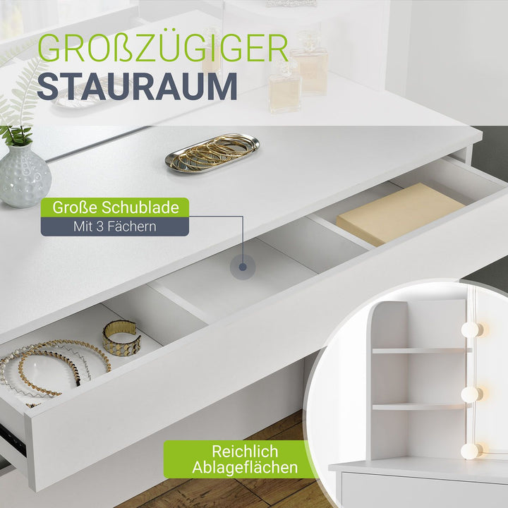 Schminktisch Bella mit LED Beleuchtung
