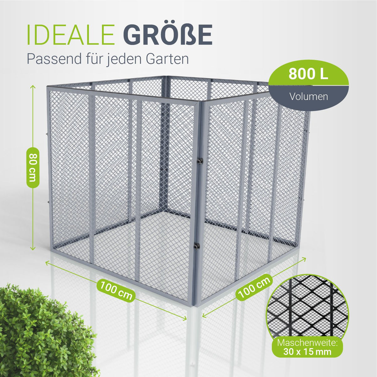Metall Komposter für Gartenabfälle