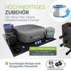 Whirlpool aufblasbar für 4-6 Personen
