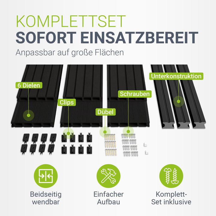 WPC Terrassendielen in Anthrazit