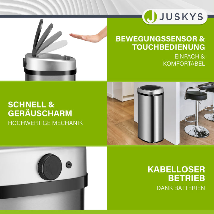 Rechteckiger Mülleimer mit Sensor