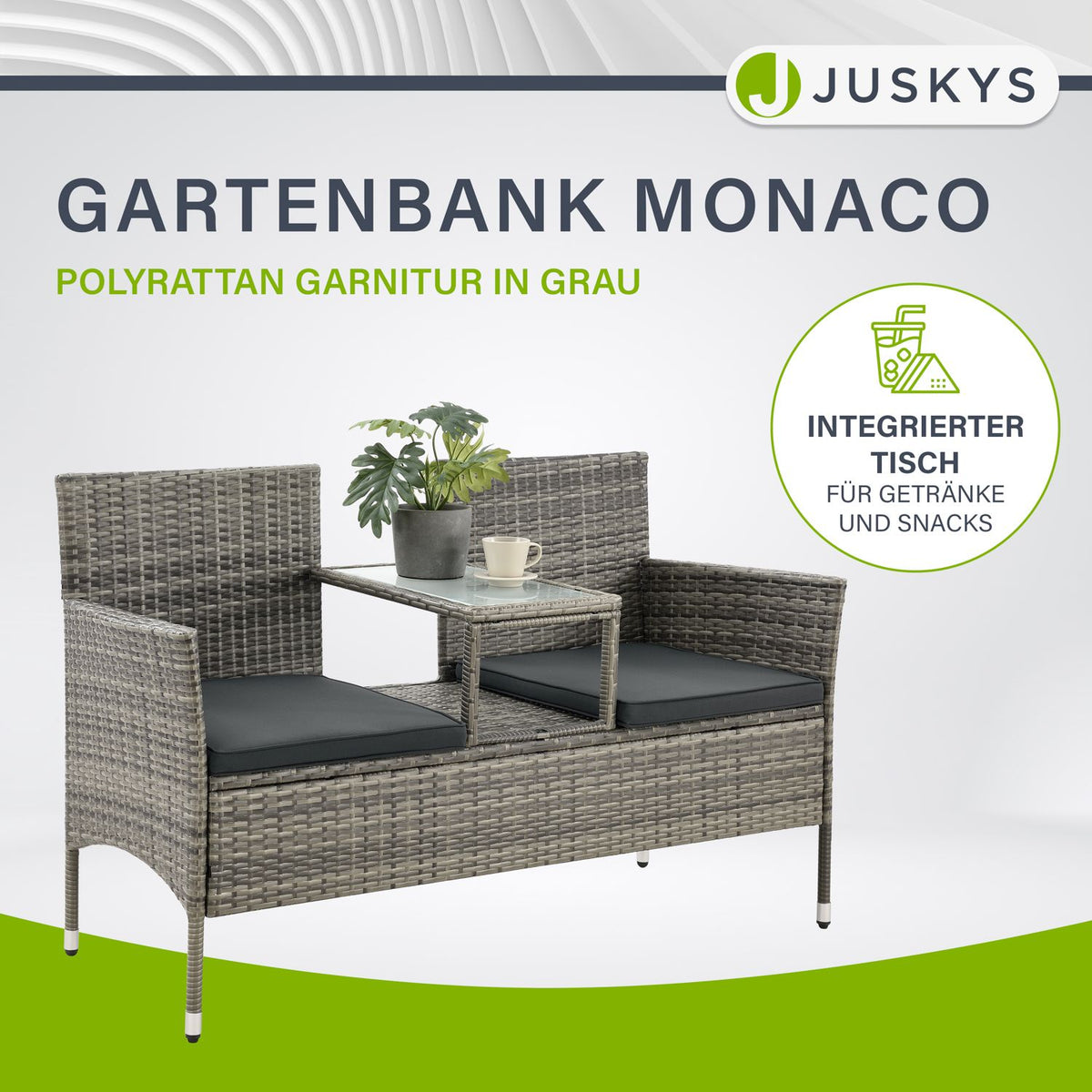 Polyrattan Sitzbank Monaco