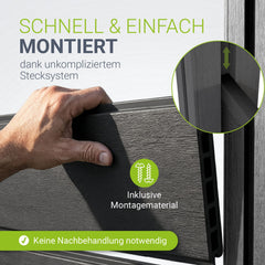 WPC Zaun aus Elementen & Pfosten