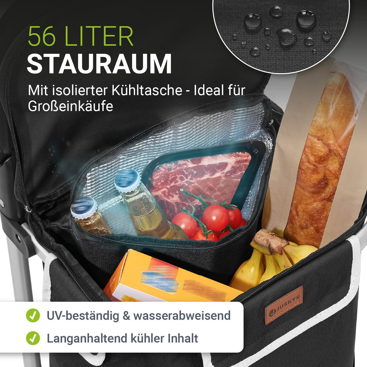 3in1 Einkaufstrolley - 56 L Kapazität