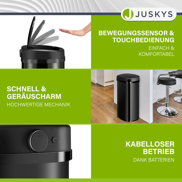 Rechteckiger Mülleimer mit Sensor