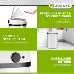 Rechteckiger Mülleimer mit Sensor
