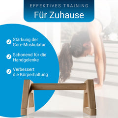 Liegestützgriffe aus Holz