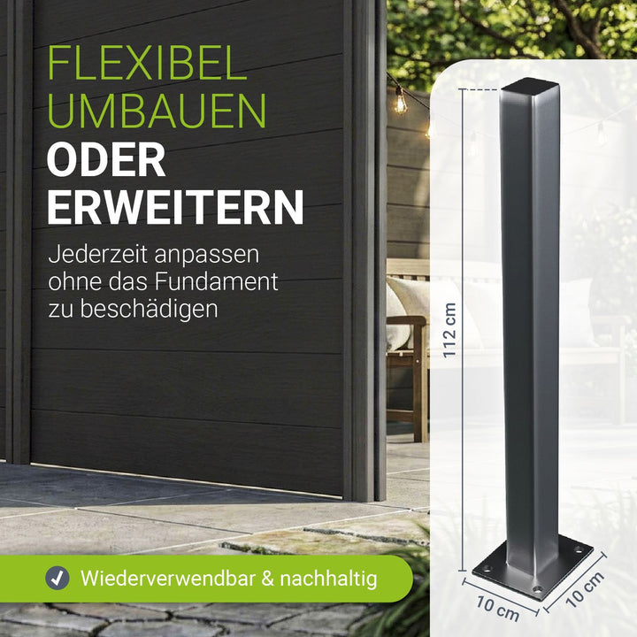 Aufschraubhülse für WPC Zaunelemente