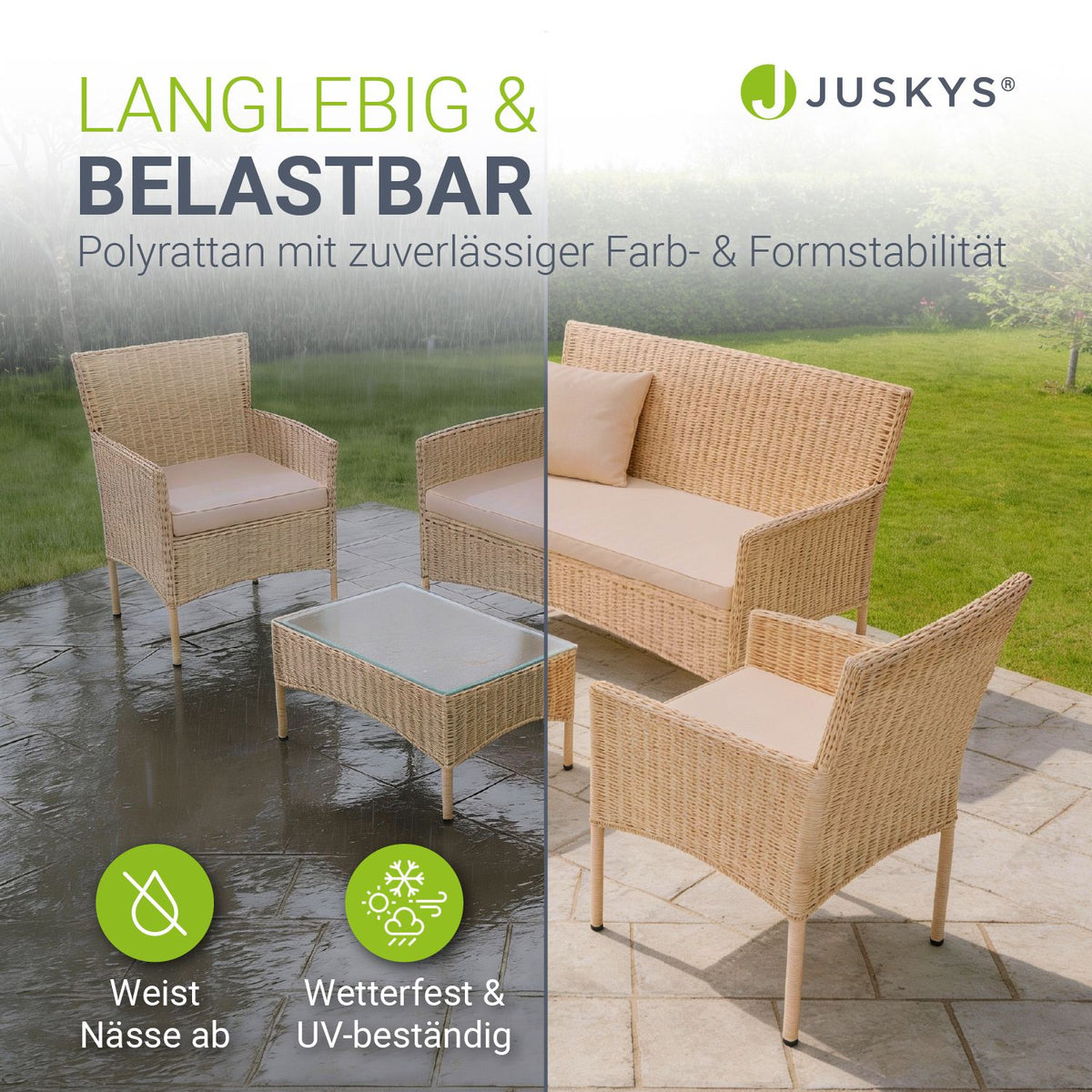 Polyrattan Sitzgruppe Fort Myers
