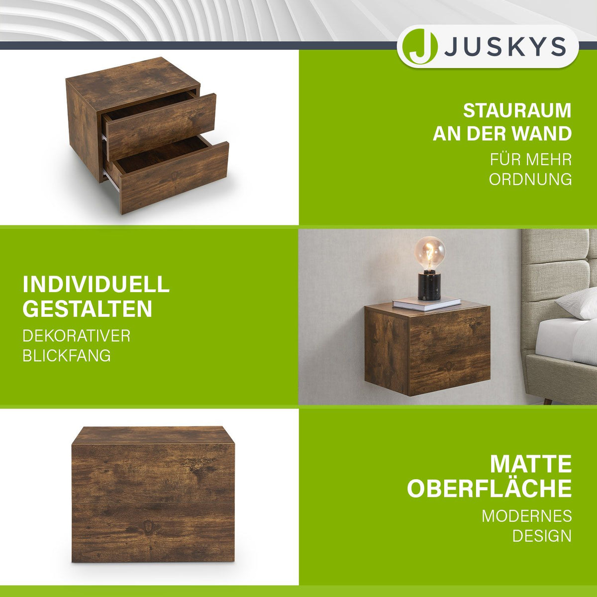 Wandschrank Nachttisch hängend