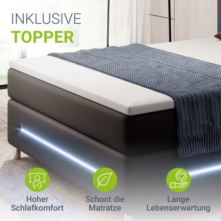 Boxspringbett Norfolk - Kunstleder
