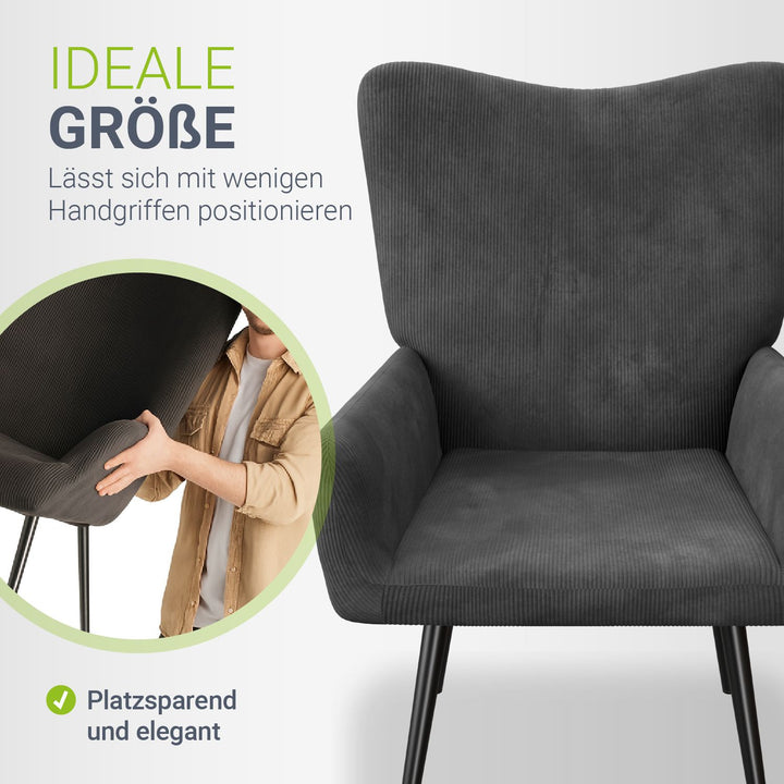 Ohrensessel mit optionalem Hocker Odense
