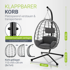Korbhängesessel Aria inklusive Gestell