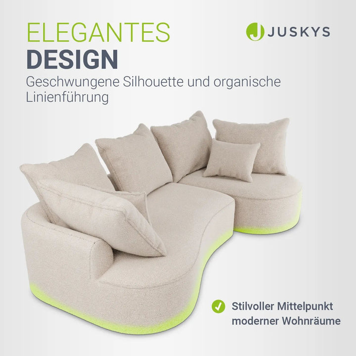 Sofa Tirano mit Ottomane & Dekokissen