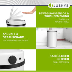 Runder Mülleimer mit Sensor