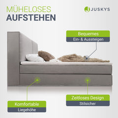 Boxspringbett Detroit - Chenille-Stoff