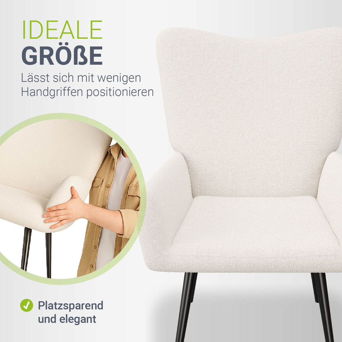 Ohrensessel mit optionalem Hocker Odense