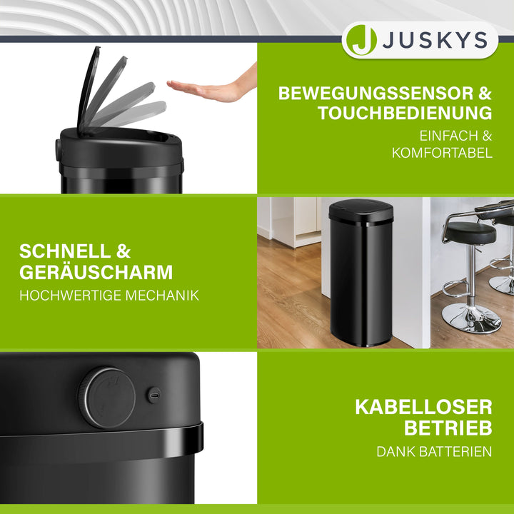 Rechteckiger Mülleimer mit Sensor