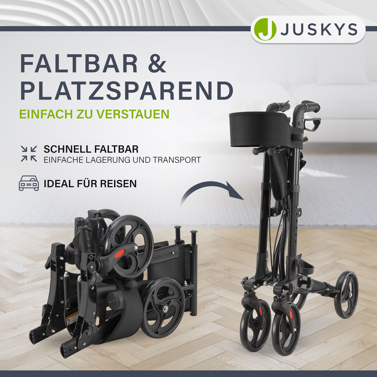 Aluminium Rollator Vital mit Sitz