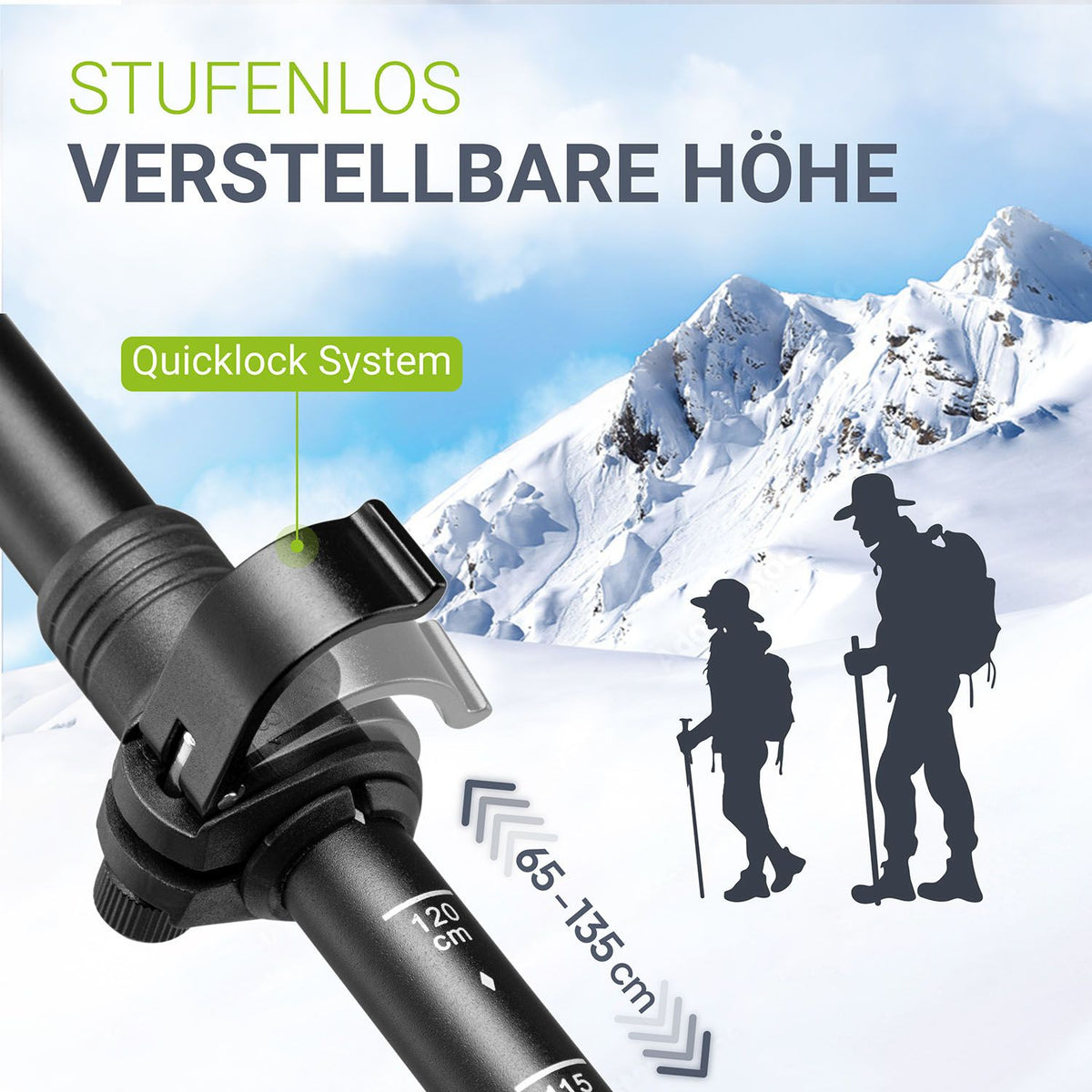 Nordic Walking Wanderstöcke mit Zubehör