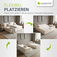 Sofa Coredo mit Cord Bezug & Dekokissen