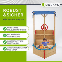 Sandkasten Käpt’n Pit - Piratenschiff Boot aus Holz