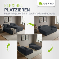 Sofa Coredo mit Cord Bezug & Dekokissen