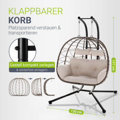 Polyrattan Doppelhängesessel Aria