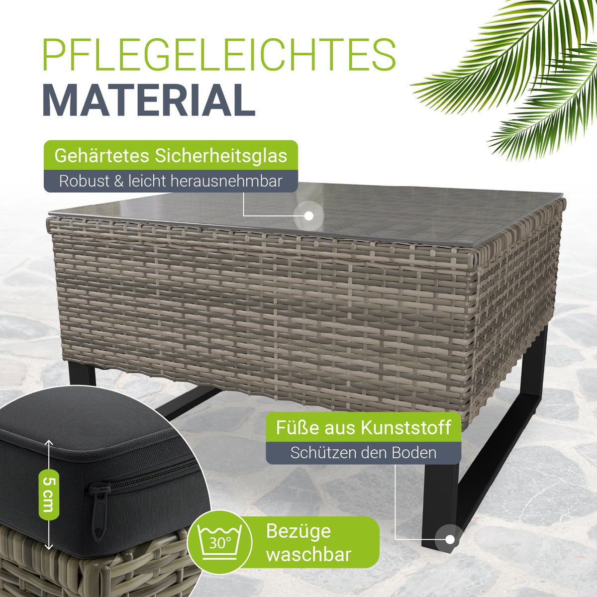 Gartenlounge für 4 Personen Santorini