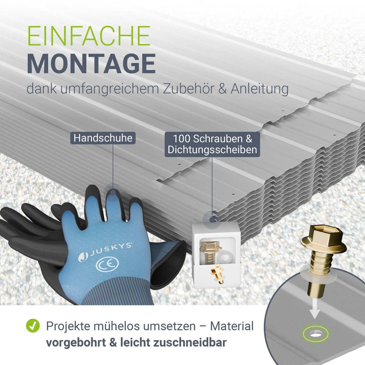 Trapezblech fürs Dach aus Stahl