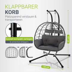 Polyrattan Doppelhängesessel Aria