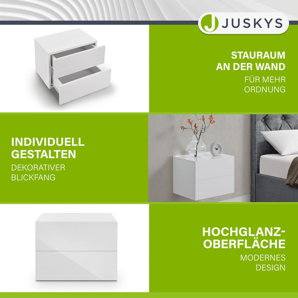 Wandschrank Nachttisch hängend