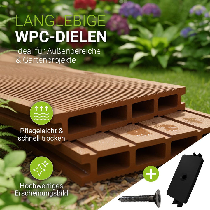 WPC Terrassendielen in Teak