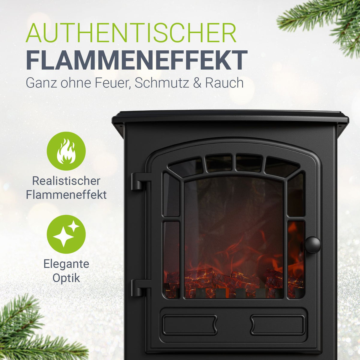 Elektrokamin 2000W mit Flammeneffekt