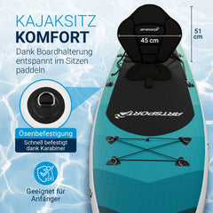Stand Up Paddling Board mit Kajaksitz