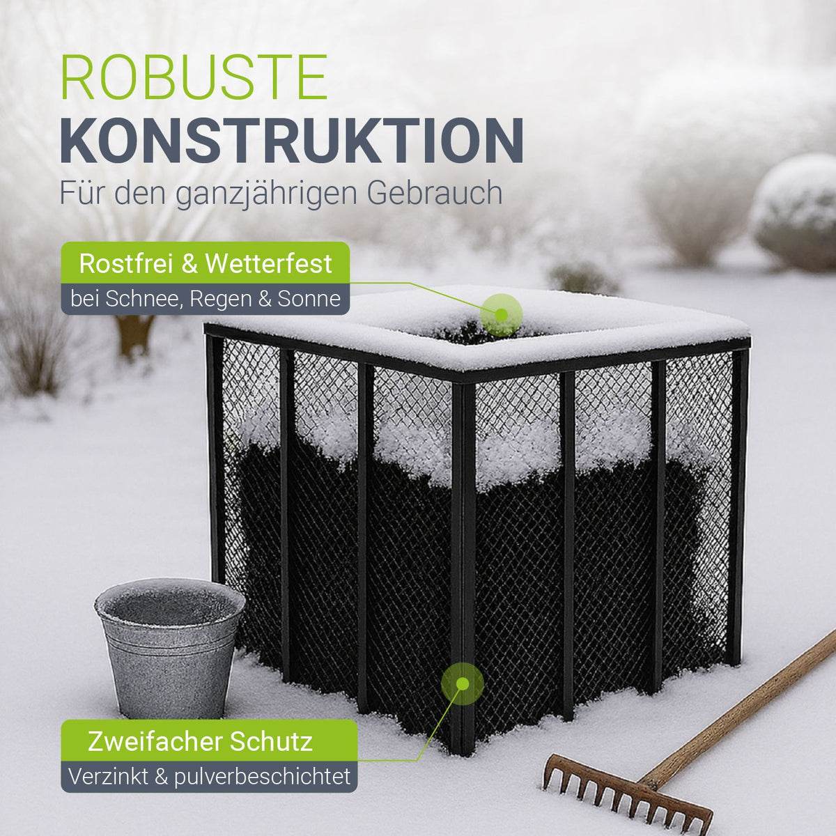 Metall Komposter für Gartenabfälle