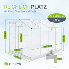 Aluminium Gewächshaus mit Fundament