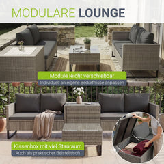 Gartenlounge für 4 Personen Santorini