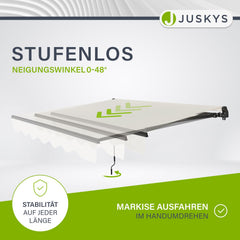 Gelenkarmmarkise mit Kurbel