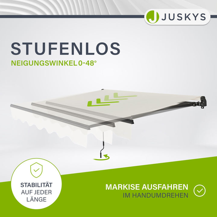 Gelenkarmmarkise mit Kurbel