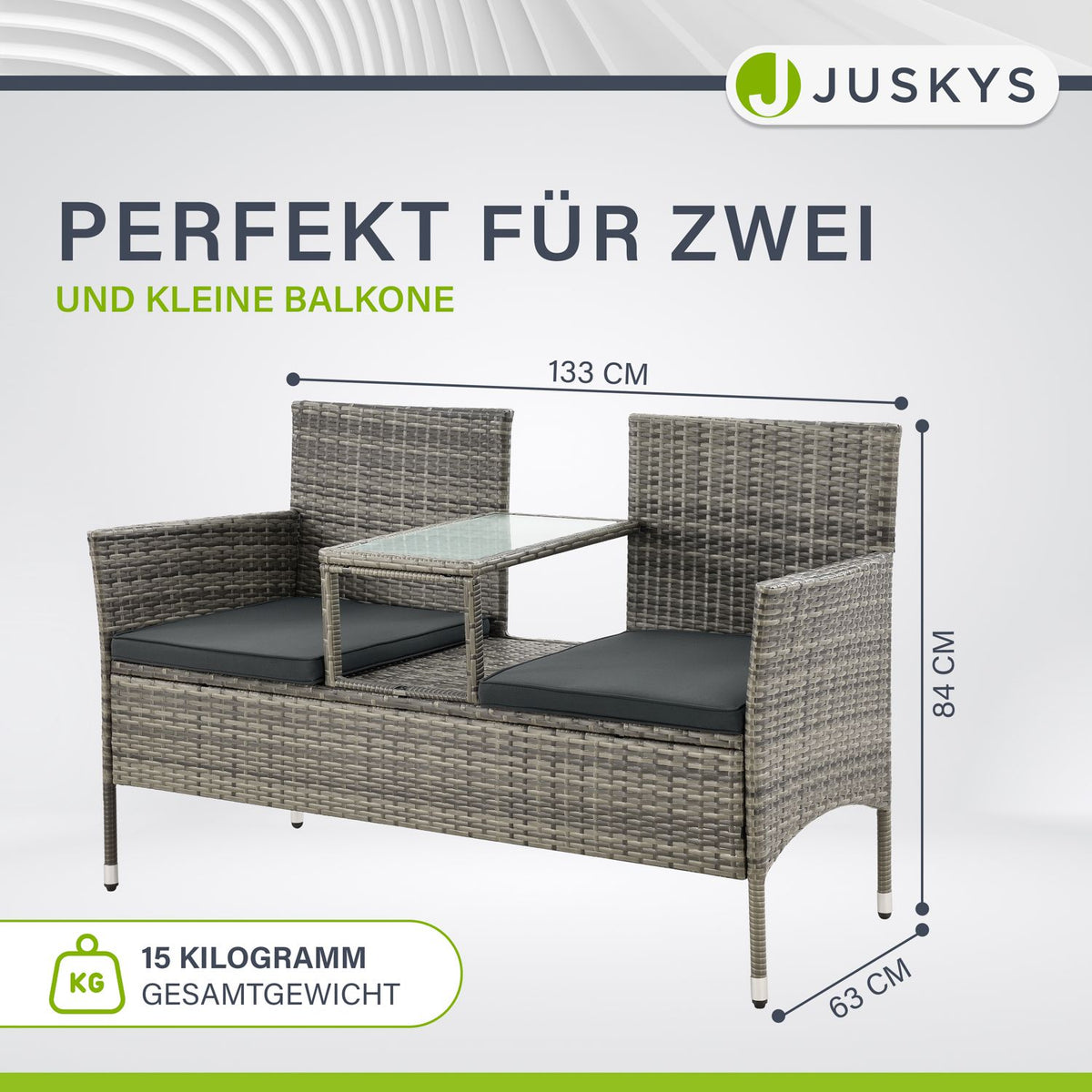 Polyrattan Sitzbank Monaco