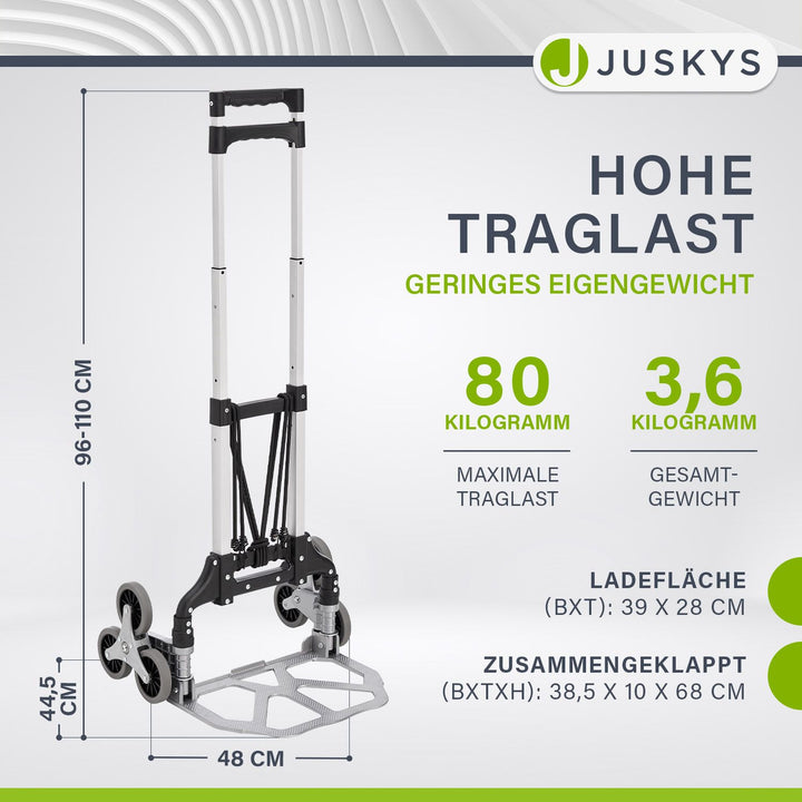 Klappbare Treppensackkarre bis 80 kg
