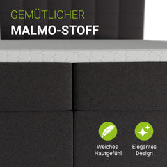 Boxspringbett Seattle - Malmo-Stoff